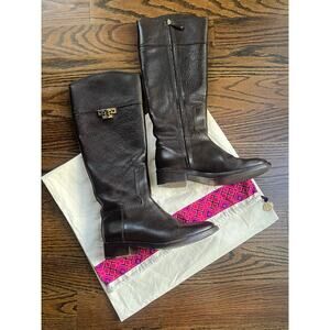 Tory Burch Riding Boots Chocolate Brown women size 7 M